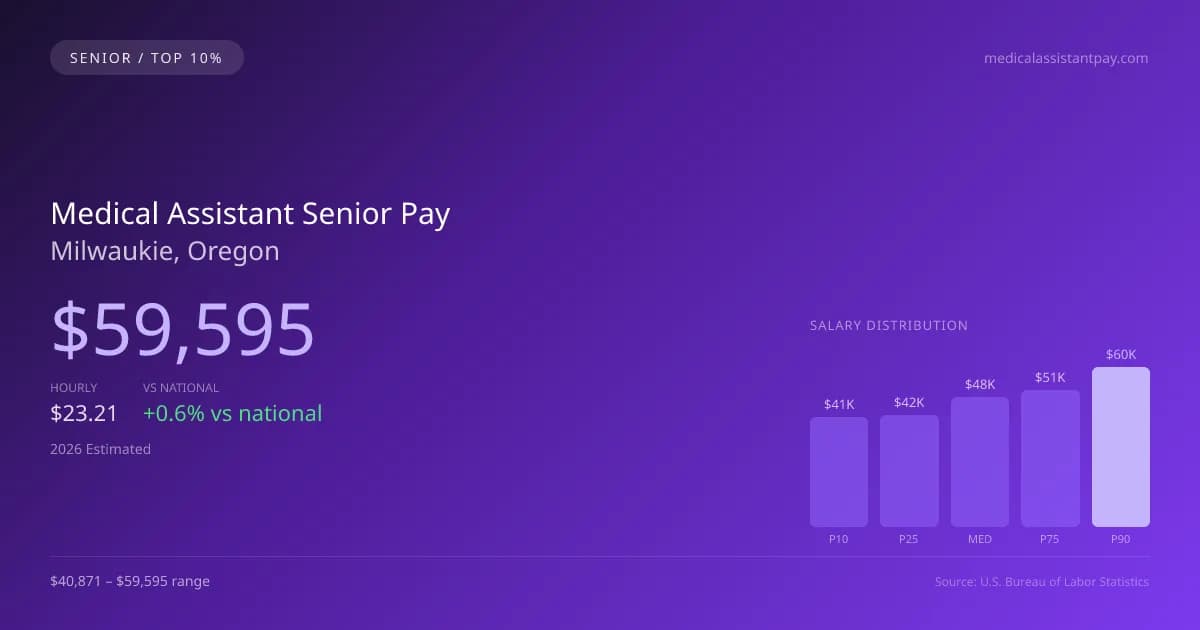 Medical Assistant Senior Salary in Milwaukie, OR — 2026 est., based on 2025 BLS