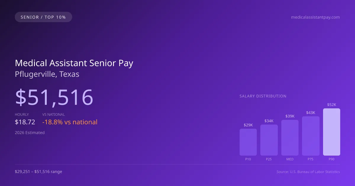 Medical Assistant Senior Salary in Pflugerville, TX — 2026 est., based on 2025 BLS